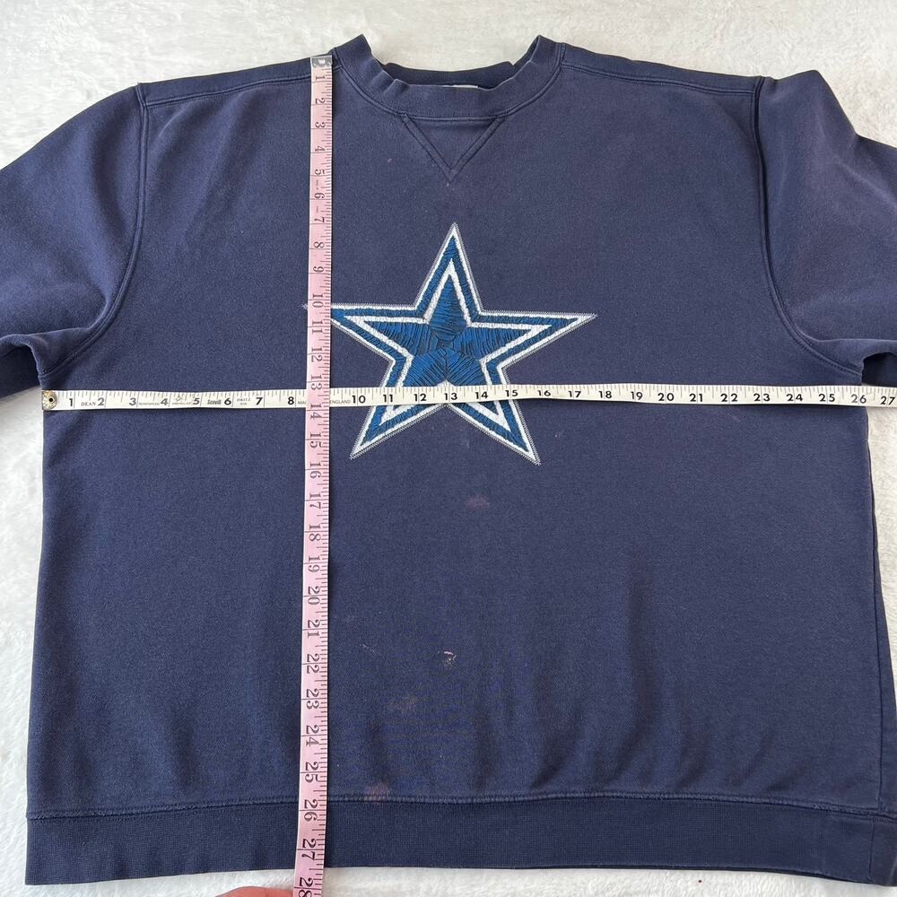 Pro Player vintage Reebok Dallas Cowboys NFL navy blue sweatshirt size XL - Picture 4 of 7